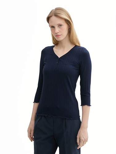 TOM TAILOR 1043111 T-Shirt Femme haut mode décontracté chic pour toutes les saisons