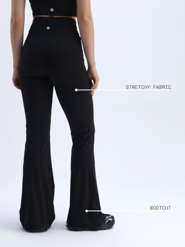 Image of CAVA Extra Tall Hourglass Flared Leggings for Women | V Waistband, Anti Camel Toe Design, Extra Tall Fit, Flared Bottoms, Deep Pockets, Sculpting Stretch Fabric