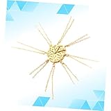 SAFIGLE 8pcs Pizza Shaped Pendant Necklaces Creative Cheese Stitching Friendship Jewelry Golden - Image 2