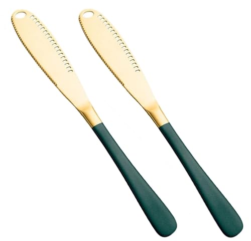 Image of Butter Spreader Knife, Stainless Steel, 3 in 1 Kitchen Gadgets, Curler, Butter Grater, Shredding Slots and with Serrated Edge Knife with Hole