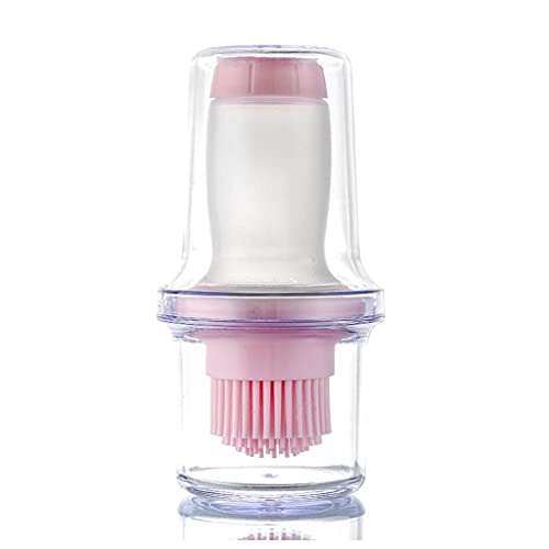 MHADBKH Portable Silicone Oil Brush Bottle Barbecue Brush with Protective Baking Tools Pastry BBQ Outdoor