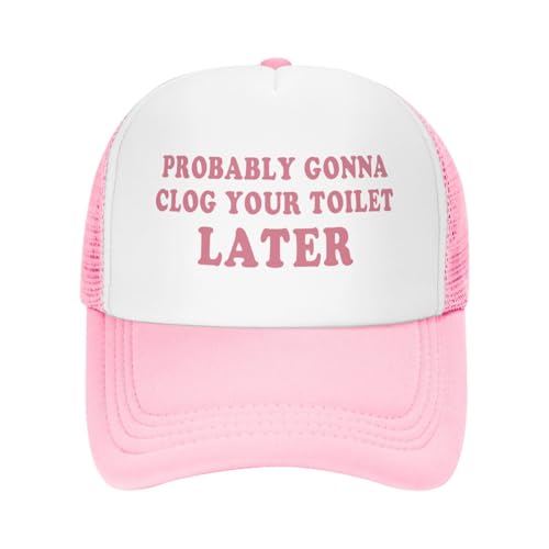 Image of Funny Trucker Hats for Women Hot Pink Funny Gag Baseball Cap for Girls Women Men Hat