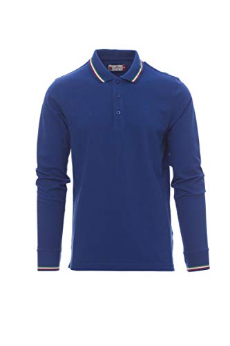 PAYPER Polo Unisex a Manica Lunga a 3 Bottoni in