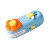 Verbesserter Beutelversiegeler, neuer 2-in-1-Beutelversiegeler, Heißsiegel mit und Magnet, per USB wiederaufladbarer Chip-Beutelversiegeler, Heißsiegel für Plastiktüten, Snacks und (Blue, One Size)