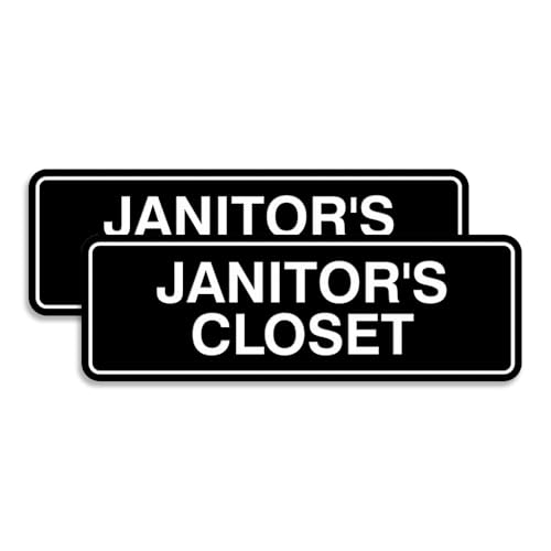 Panneau de porte JANITOR'S CLOSET lot de 2 signalétiques Signs ByLITA pour organiser vos bureaux