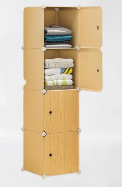 DIY 4 Cubes Interlocking Storage Cabinet Sky Over