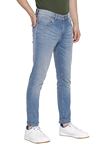 Image of Red Tape Men Light Blue Solid Jeans