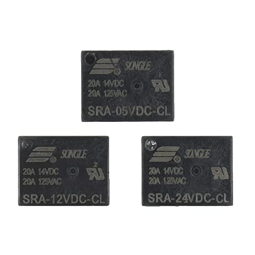 Relais 5 broches type carte PCB SRA-05VDC-CL avec boîtier noir résistant de 20A