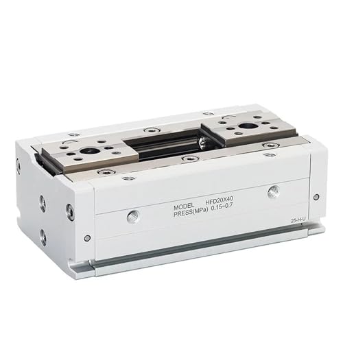 Vérin pneumatique HFD12X50 double action avec rail de guidage pour griffe d'air
