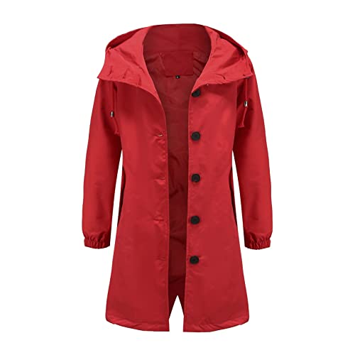 ZHONKUI Jaqueta de chuva feminina leve para uso ao ar livre, impermeável, com capuz, capa de chuva r