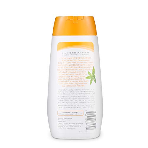 Arm & Hammer Ultra Fresh 2-in-1 Tearless Puppy Shampoo + Conditioner mit Buttermilch & Kokosbutter 473 ml (1er Pack)