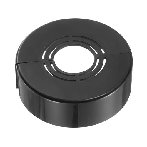 uxcell Bride murale divisée 62x20 mm, plaque écusson ABS ronde noire