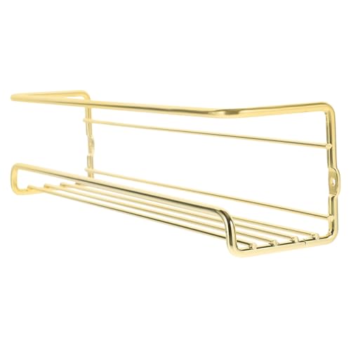 VICASKY Estante de Especias de Pared sin Taladro Organizador Colgante Metálico Dorado para Cocina Especiero Multifuncional de Gran Capacidad Resistente al Óxido Ahorro de Espacio para
