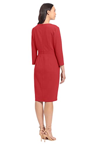 London Times Women's Side Tab Midi Dress3