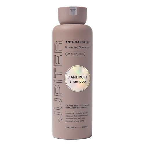 Jupiter Anti Dandruff Shampoo - Shampoo for Men & Women for Flaky, Itchy, Oily, & Dry Scalp - Nourishes Scalp and Reduces Breakage & Flakes - Color-Safe, Sulfate-Free, Paraben-Free