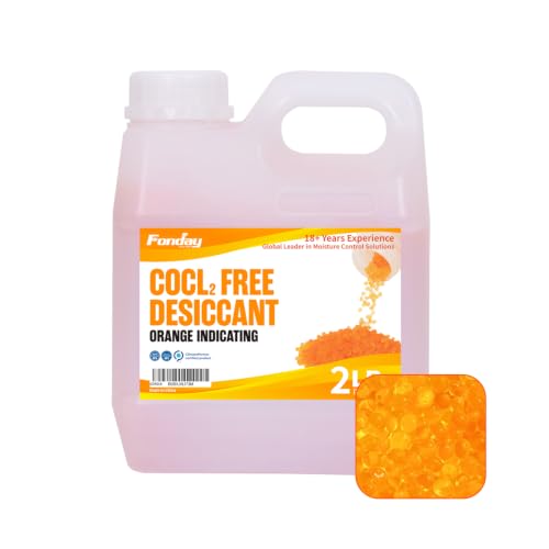 2LBS Fonday Premium Moisture Indicating Silica Gel Desiccant Beads