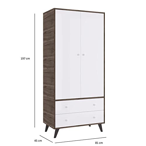 Quarto de Bebe Completo 3 Peças 1 Cômoda 1 Roupeiro 1 Berço Pipoca Móveis Percasa