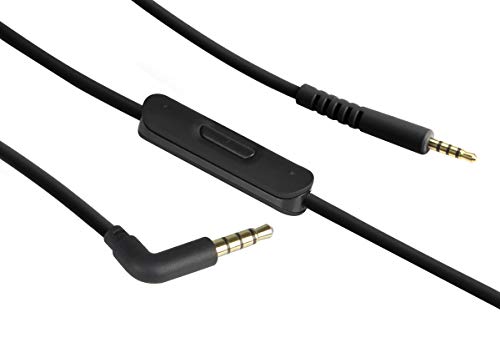 Amazon Basics Bose Quiet Comfort Replacement Inline Mic Remote Headphone Cable for Apple Devices - Black