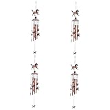 BESPORTBLE 4stücke Windspiel Garten Deko Elegante Windglocke Für Outdoor-Dekoration Kreatives Und Schlichtes Design Mit Klarem Süßem Für Garten Balkon Und Terrasse Zur Beruhigung Und