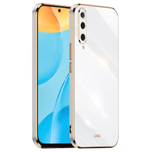 EASSGU Marco Electrochapado Funda para Samsung Galaxy A70 (6.7' Inches) Carcasa Protectora de Color de Silicona TPU Suave - Blanco