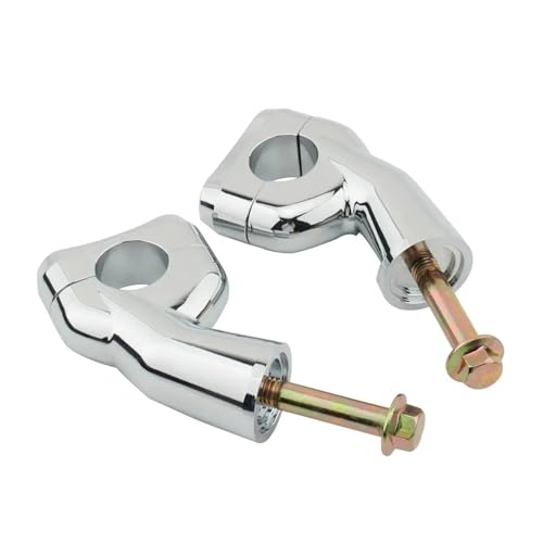 Motorrad Lenkererhöhungen Für Triumph Für Bobber Für Bonneville Für T100 Für T120 Für Speedmaster Motorrad Lenker Bar Riser Klemmen Adapter Lift(Sliver 30mm)