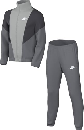 Nike Sportswear HQ9314-084 - Chándal tejido para niños mayores, gris ahumado/gris claro ahumado/antracita/blanco XS