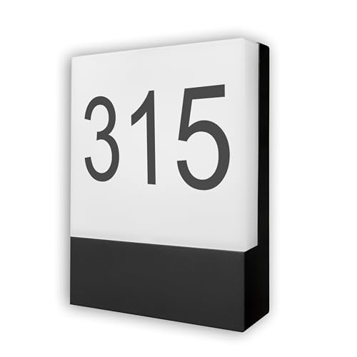 Innovate LED Hausnummer beleuchtet 230V – Außenleuchte - Wandlampe...