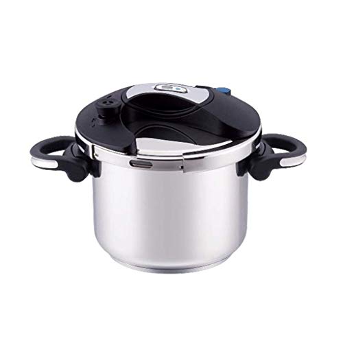 Olla de presión/olla de presión de aluminio pulido, rápida, lenta, con función múltiple, color plata