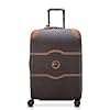 DELSEY PARIS Chatelet Air 2.0 Hardside Luggage with Spinner Wheels, Chocolate Brown, Checked-Medium 24 Inch