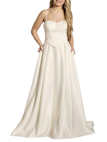 David's Bridal Vestido de noiva com corpete corpete de cetim