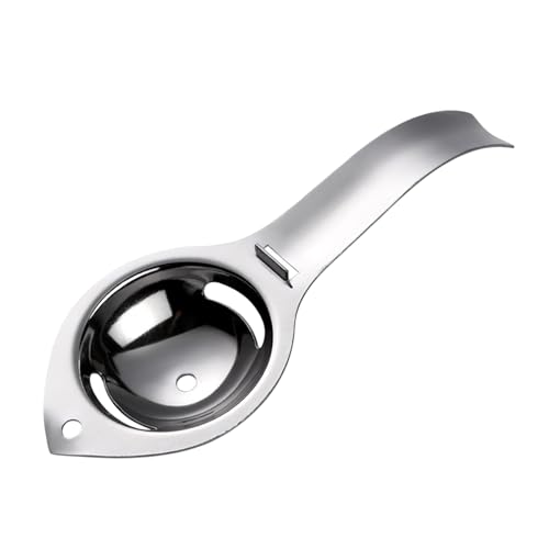 Séparateur d'œufs en acier inoxydable pour jaunes d'œufs, séparateur de jaune d'œuf, filtre blanc en acier inoxydable, passoire à œufs, cuillère,...