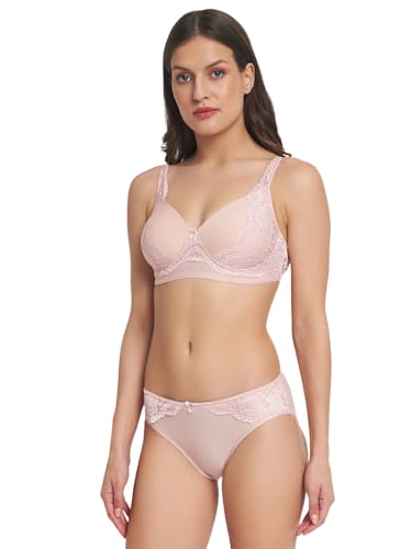 Image of Full Coverage Comfortable Wireless Padded Bra and Hot Panty Set for Women's and Girls