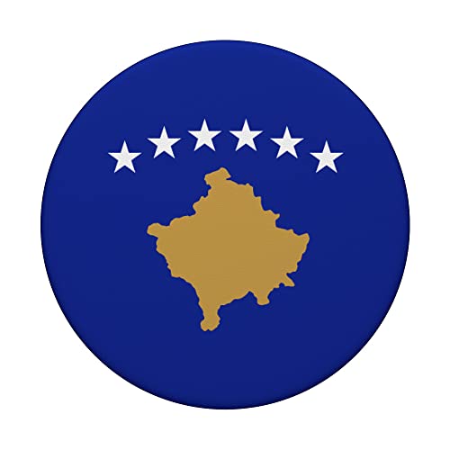 Kosovo Flag Albanian Balkan Kosovë Kosova Kosovan PopSockets Swappable PopGrip, Black - Image 3