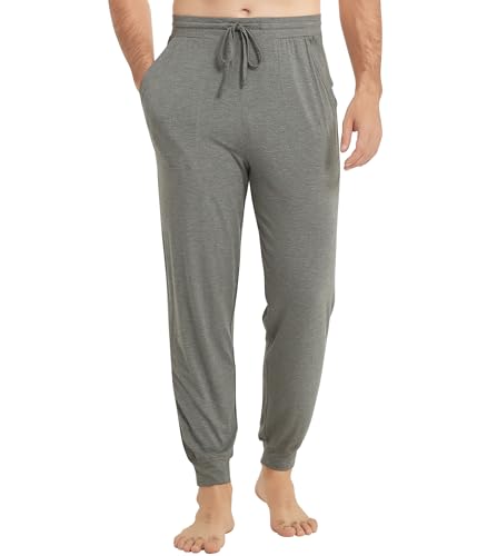 NACHILA Men's Pajamas Pants-Viscose Made from Bamboo, Soft Jogger Pants Comfy Sleep Pants Cool Pjs Bottoms with Pockets