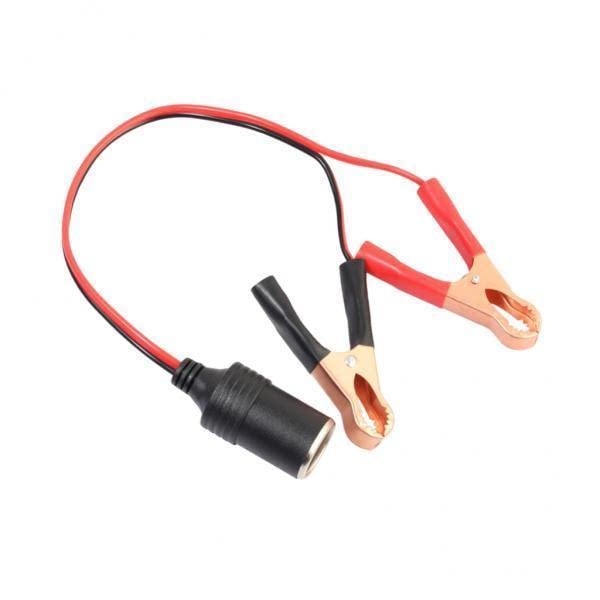 12x14 Car Cigarette Lighter Power Female Socket Plug Adapter Crocodile Clip-picture-44