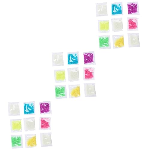 Mipcase 3sets Aquarium Rocks Luminous Powder Fluorescent Decoration 1-5 Hours Dark Glow 9packs*3