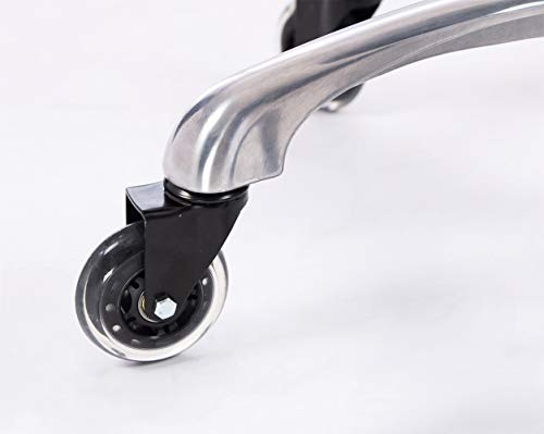 Frniamc Adjustable Salon Stool With Roller Style Wheels Hydraulic Swivel Rolling Stool Larger Seat Heavy Duty (400Lbs Load Capacity) For Salon Office Home Use (Black) #TOP5