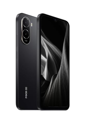 Image of POCO C85x 5G Smartphone, Elite Black, 6.9 Inch Display, 32MP Dual AI Camera, 6300mAh Battery, 64GB Storage, 4GB RAM, Android 16