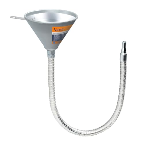 25.6" Steel Bendable Spout Funnel with Filter for All Automotive Oils