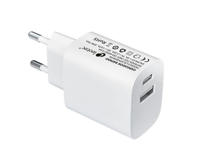 Chargeur rapide 20W USB-C pour recharger deux téléphones sur une seule prise