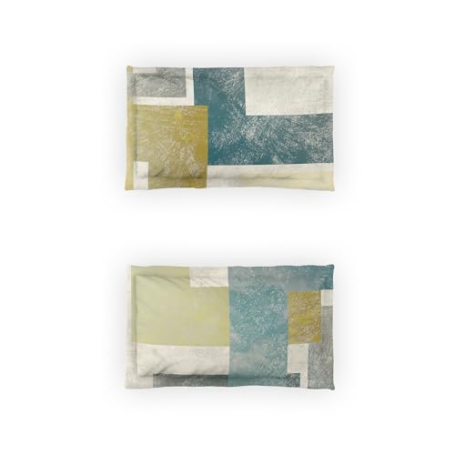 Image of Ddecor Cotton Double Bed Sheet Set with 2 Pillow Covers (274 CM X 274 CM, Green) Digital Print Contemporary, 180TC GSM