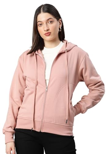 Image of ADBUCKS Women's Cotton Winter Jacket Sweatshirts Casual Drawstring Clothes Zip Up Hoodie With Front Pocket Ii Womens Hoodies Ii Womens Jacket Ii Winter Sweater Hoodie For Women & Girls