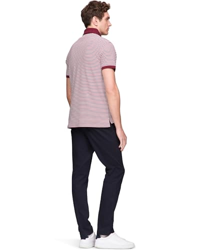 Image of Tommy Hilfiger Men's Short Sleeve Polo Shirts in Slim Fit with Stretch and Organic Pique Cotton