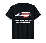 Distressed Patriotic USA Flag Spencer Mountain, NC T-Shirt