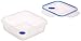 Sterilite 03314706 Ultra Seal 4.0 Cup Square Food Storage Container, Clear and Blue