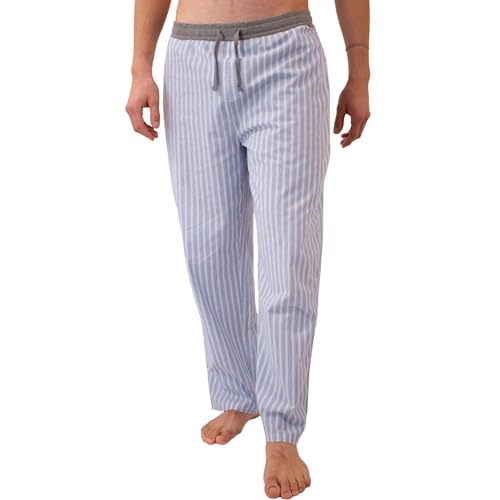 Pantalon de pyjama long homme lunon en pur coton au design classique