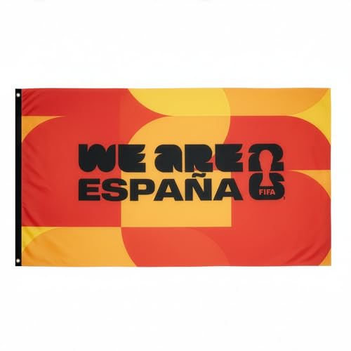 Hy-Pro Officially Licensed FIFA World Cup 2026 5ft x 3ft Spain Flag National Team Supporter Banner Vibrant Colours for Home Garden & Match Day Celebrations