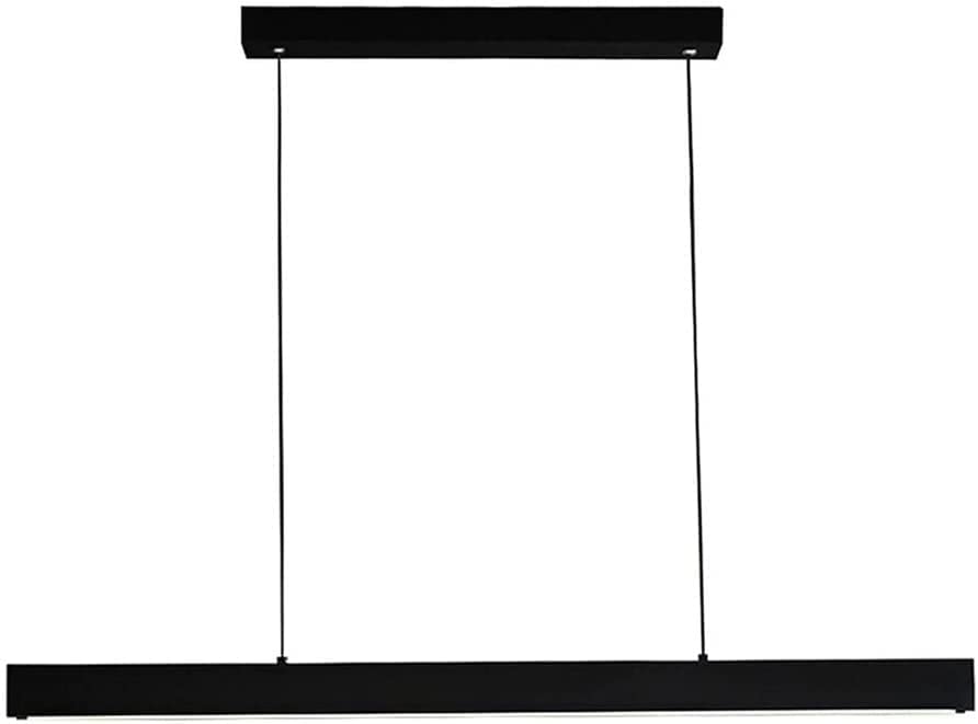 Chandelier moderne LED long pour éclairer uniformément un îlot de cuisine sombre