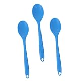 Photo Gallery warmhm 3 pezzi cucchiai silicone da cucina con lungo antigraffio e impugnatura confortevole cucchiaio per insalata e mescolatura leggeri e facili da trasportare colore blu Photo Gallery warmhm 3 pezzi cucchiai silicone da cucina con lungo antigraffio e impugnatura confortevole cucchiaio per insalata e mescolatura leggeri e facili da trasportare colore blu