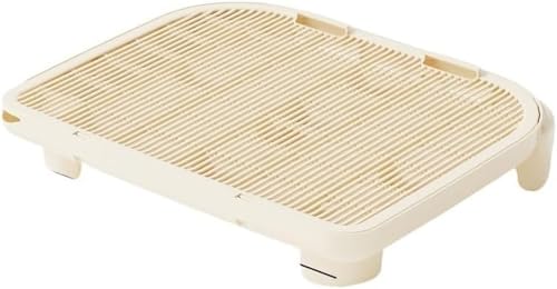 Conutoo 猫トイレステップ お掃除簡単ステップトレー ネコトイレ専用ステップ ステップパッド 短い足猫用便利グッズ 猫砂の飛散防止 ペット滑り止めマット (高さ9cm,ベージュ)